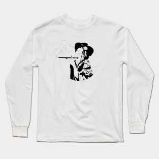 Smoking Geisha Long Sleeve T-Shirt